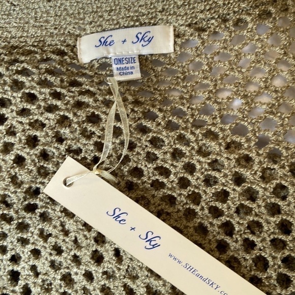 NWT She and Sky Net Cardigan-One Size - Picture 5 of 10